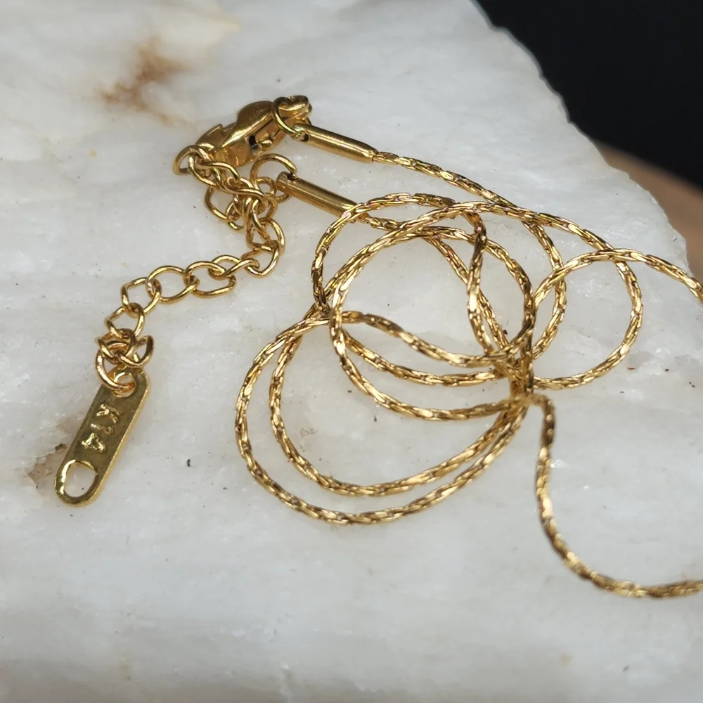 Natural Large Freshwater Pearl 14k Gold plated Chain Designer Jewelry